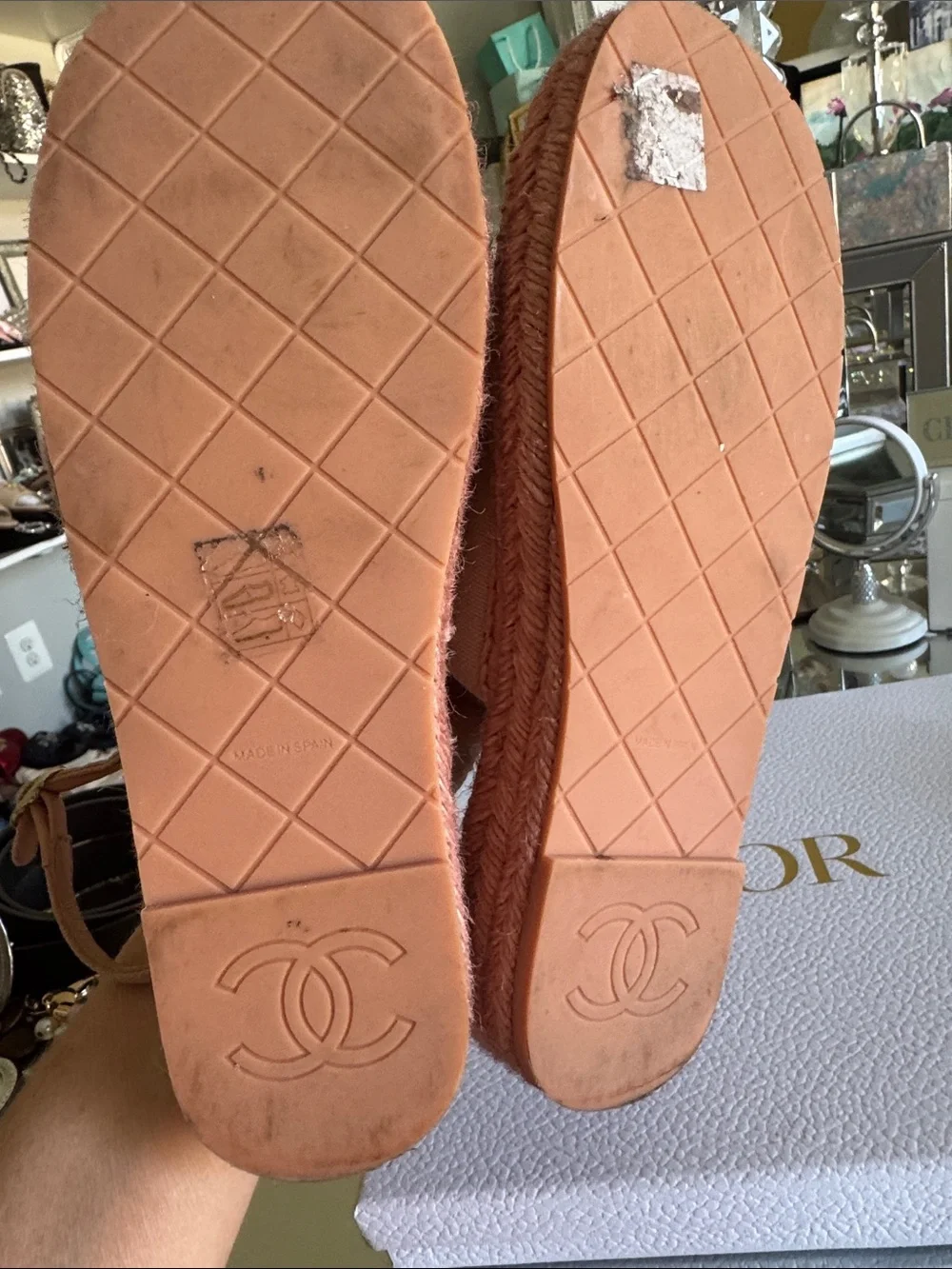 CHANEL espadrille showcasing